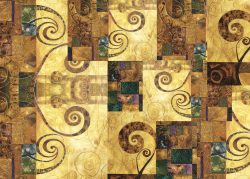 PFY-14568 - Tela Encuadernar Decorada 70x50cm (Abstract Art Gold)- pack 6 ud.