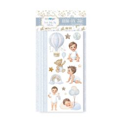 PFY-14763 - Rub On 3D Transfers (Sweet Baby Boy)- pack 4 ud.