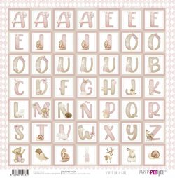 PFY-14437 - Papel Scrap doble cara 180gr 12"x12" (Sweet Baby Girl)- pack 12 ud.