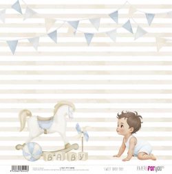PFY-14442 - Papel Scrap doble cara 180gr 12"x12" (Sweet Baby Boy)- pack 12 ud.