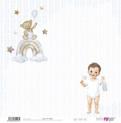 PFY-14446 - Papel Scrap doble cara 180gr 12"x12" (Sweet Baby Boy)- pack 12 ud.