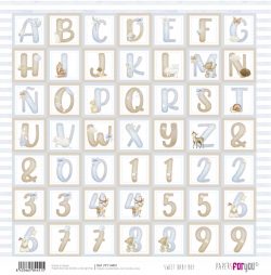 PFY-14451 - Papel Scrap doble cara 180gr 12"x12" (Sweet Baby Boy)- pack 12 ud.