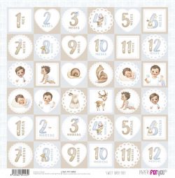 PFY-14453 - Papel Scrap doble cara 180gr 12"x12" (Sweet Baby Boy)- pack 12 ud.