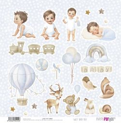 PFY-14454 - Papel Scrap doble cara 180gr 12"x12" (Sweet Baby Boy)- pack 12 ud.