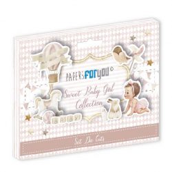 PFY-14462 - Die Cuts 20 pzs 300gr. (Sweet Baby Girl)- pack 5 ud.