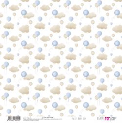 PFY-14494 - Papel Scrap Tela 125gr 12"x12" (Sweet Baby Boy)- pack 12 ud.