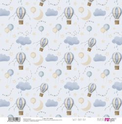 PFY-14496 - Papel Scrap Tela 125gr 12"x12" (Sweet Baby Boy)- pack 12 ud.