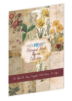 PFY-14609 - Colección  de  4 Papeles Arroz 54x33 cm 25-30 gr. Botanical Book Flowers