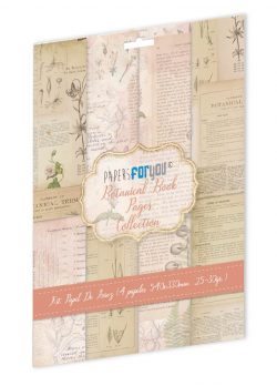 PFY-14612 - Colección de 4 Papeles Arroz 54x33 cm 25-30 gr. (Botanical Book Pages) - pack 4 ud.