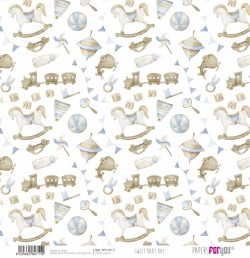 PFY-14711 - Papel Scrap Vellum 90gr (Sweet Baby Boy)- pack 12 ud.