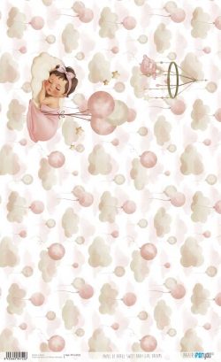 PFY-14722 - Papel Arroz 54x33 cm 25-30 gr. (Sweet Baby Girl Dreams)- pack 6 ud.