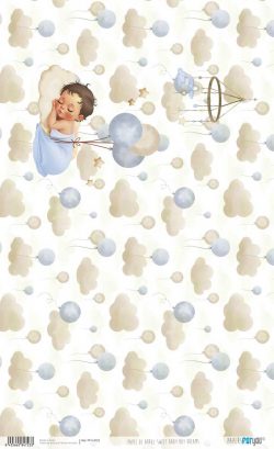 PFY-14723 - Papel Arroz 54x33 cm 25-30 gr. (Sweet Baby Boy Dreams)- pack 6 ud.