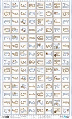 PFY-14732 - Papel Arroz 54x33 cm 25-30 gr. (Sweet Baby Boy Abc)- pack 6 ud.