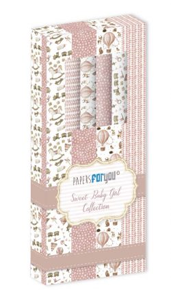 PFY-14751 - Kit Leather Paper 4 pzs 32,5x30 cm (Sweet Baby Girl)- pack 4 ud.