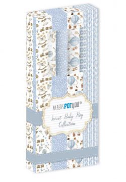 PFY-14752 - Kit Leather Paper 4 pzs 32,5x30 cm (Sweet Baby Boy)- pack 4 ud.