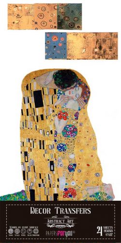 PFY-14779 - Decorative Transfers 15x30cm 6"x 12" 4 Hojas (Abstract Art)- pack 2 ud.