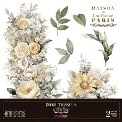 PFY-14787 - Decorative Transfers 30x30cm 12"x 12" 2 Hojas (Daisies)- pack 2 ud.