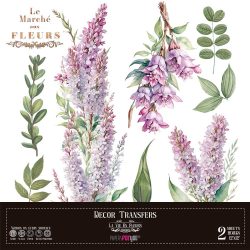 PFY-14792 - Decorative Transfers 30x30cm 12"x 12" 2 Hojas (Lilacs)- pack 2 ud.