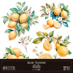 PFY-14795 - Decorative Transfers 30x30cm 12"x 12" 2 Hojas  (Lemon)- pack 2 ud.