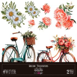 PFY-14797 - Decorative Transfers 30x30cm 12"x 12" 2 Hojas  (Bikes)- pack 2 ud.