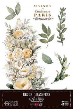 PFY-14806 - Decorative Transfers 20x30cm 8"x 12" 3 Hojas  (Daisies)- pack 2 ud.