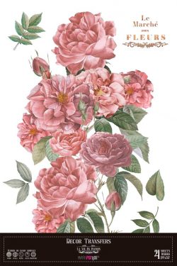 PFY-14822 - Decor Transfers 60x90cm 24"x 35" 4 Hojas  (Roses)- pack 2 ud.