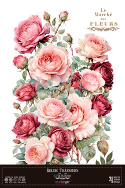 PFY-14828 - Decor Transfers 60x90cm 24"x 35" 4 Hojas  (Rosé)- pack 2 ud.