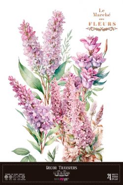 PFY-14829 - Decor Transfers 60x90cm 24"x 35" 4 Hojas  (Lilacs)- pack 2 ud.