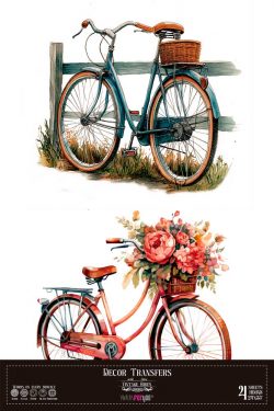 PFY-14835 - Decor Transfers 60x90cm 24"x 35" 4 Hojas  (Bikes)- pack 2 ud.