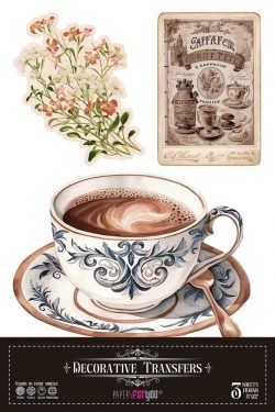 PFY-14633 - Decorative Transfers 20x30cm 8″x 12″ 3 Hojas (Coffee) - pack 2 ud.