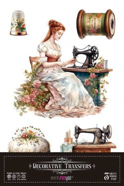 PFY-14635 - Decorative Transfers 20x30cm 8″x 12″ 3 Hojas (Sewing) - pack 2 ud.