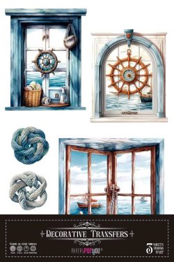 PFY-14637 - Decorative Transfers 20x30cm 8″x 12″ 3 Hojas (Maritim) - pack 2 ud.
