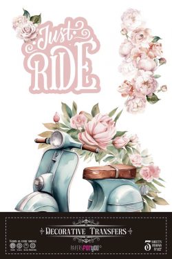 PFY-14644 - Decorative Transfers 20x30cm 8″x 12″ 3 Hojas (Scooter) - pack 2 ud.