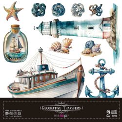 PFY-14652 - Decorative Transfers 30x30cm 12″x 12″ 2 Hojas (Maritim) - pack 2 ud.