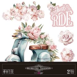PFY-14658 - Decorative Transfers 30x30cm 12″x 12″ 2 Hojas (Scooter) - pack 2 ud.