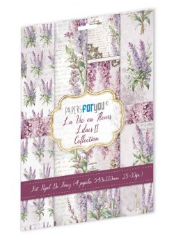 PFY-14844 - Colección de 4 Papeles Arroz 54x33 cm 25-30 gr. (Fruit's Market Lilacs II) - pack 4 ud.