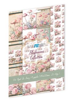 PFY-15115 - Colección de 4 Papeles Arroz 54x33 cm 25-30 gr. (Blushrooms) - pack 4 ud.