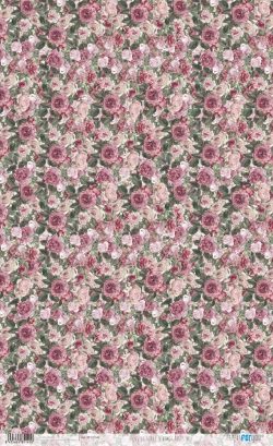 PFY-15149 - Papel Arroz 54x33 cm 25-30 gr. (Vintage Roses VI) - pack 6 ud.
