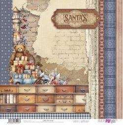 PFY-15153 - Papel Scrap doble cara 180gr 12x12 (Santa's Workshop) - pack 12 ud.