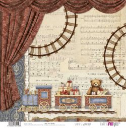 PFY-15156 - Papel Scrap doble cara 180gr 12x12 (Santa's Workshop) - pack 12 ud.