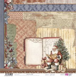 PFY-15158 - Papel Scrap doble cara 180gr 12x12 (Santa's Workshop) - pack 12 ud.