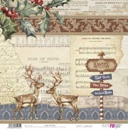 PFY-15161 - Papel Scrap doble cara 180gr 12x12 (Santa's Workshop) - pack 12 ud.