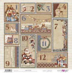 PFY-15163 - Papel Scrap doble cara 180gr 12x12 (Santa's Workshop) - pack 12 ud.