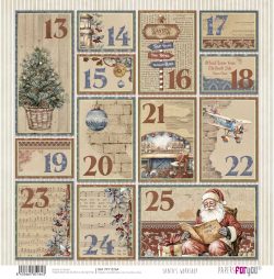 PFY-15164 - Papel Scrap doble cara 180gr 12x12 (Santa's Workshop) - pack 12 ud.