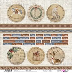 PFY-15165 - Papel Scrap doble cara 180gr 12x12 (Santa's Workshop) - pack 12 ud.