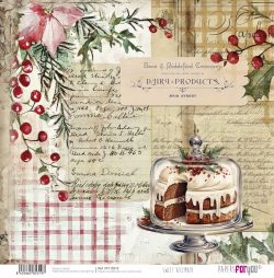 PFY-15319 - Papel Scrap doble cara 180gr 12x12  (Sweet December) - pack 12 ud.