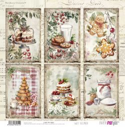 PFY-15321 - Papel Scrap doble cara 180gr 12x12  (Sweet December) - pack 12 ud.