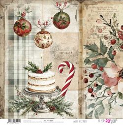 PFY-15324 - Papel Scrap doble cara 180gr 12x12  (Sweet December) - pack 12 ud.