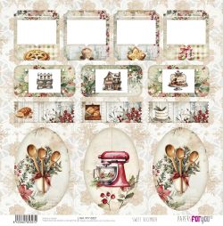 PFY-15327 - Papel Scrap doble cara 180gr 12x12  (Sweet December) - pack 12 ud.