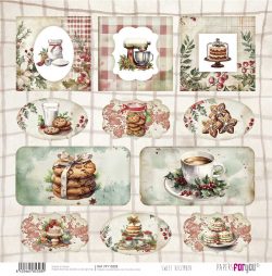 PFY-15328 - Papel Scrap doble cara 180gr 12x12  (Sweet December) - pack 12 ud.